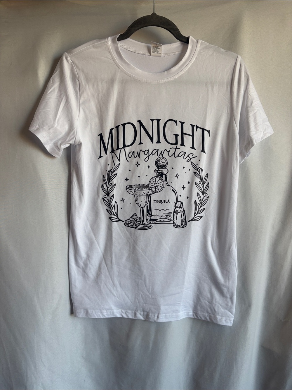 Midnight Margaritas Graphic Tee - White  Crew Neck MM286